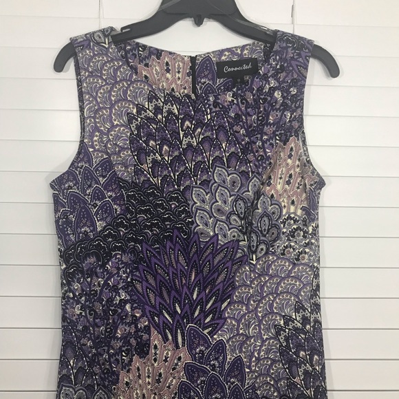 Connected Paisley Print Sleeveless Dress - 10 - Picture 1 of 5